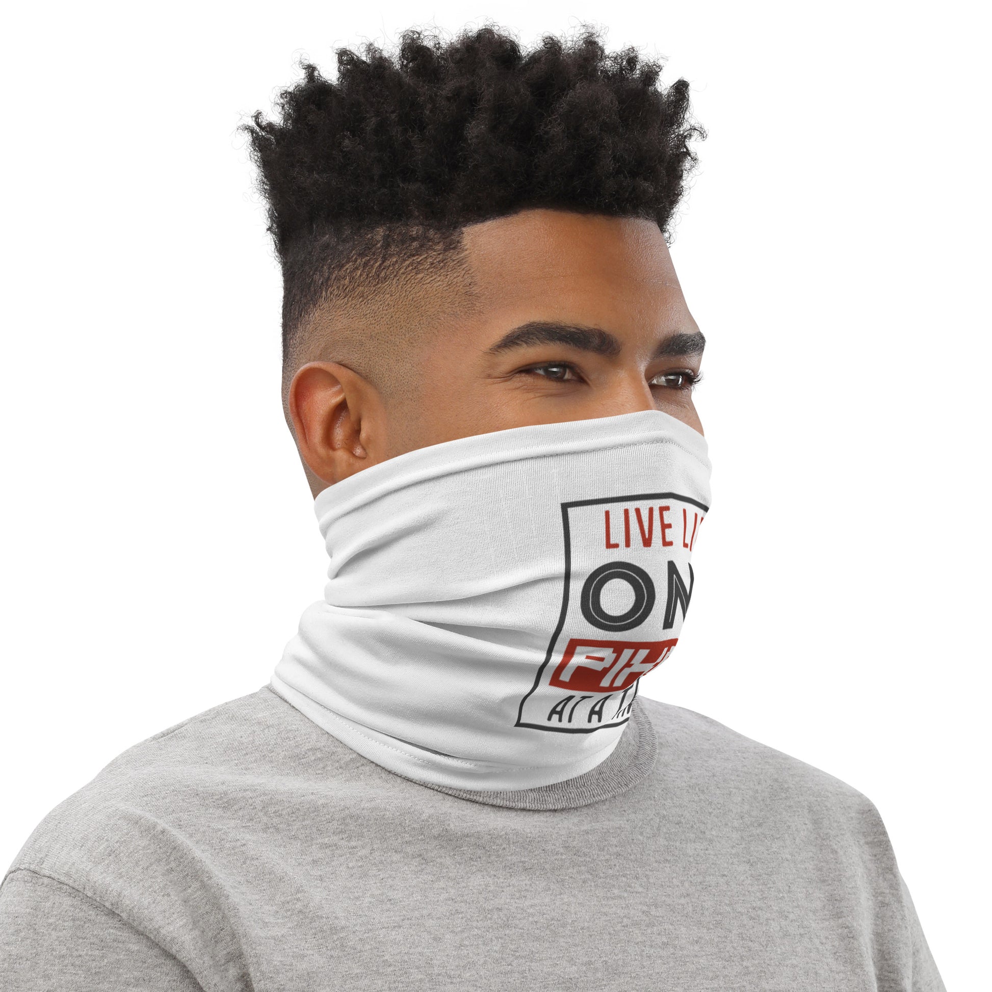 Mens Live Life One Pixel At A Time Neck Gaiter - Pixellly