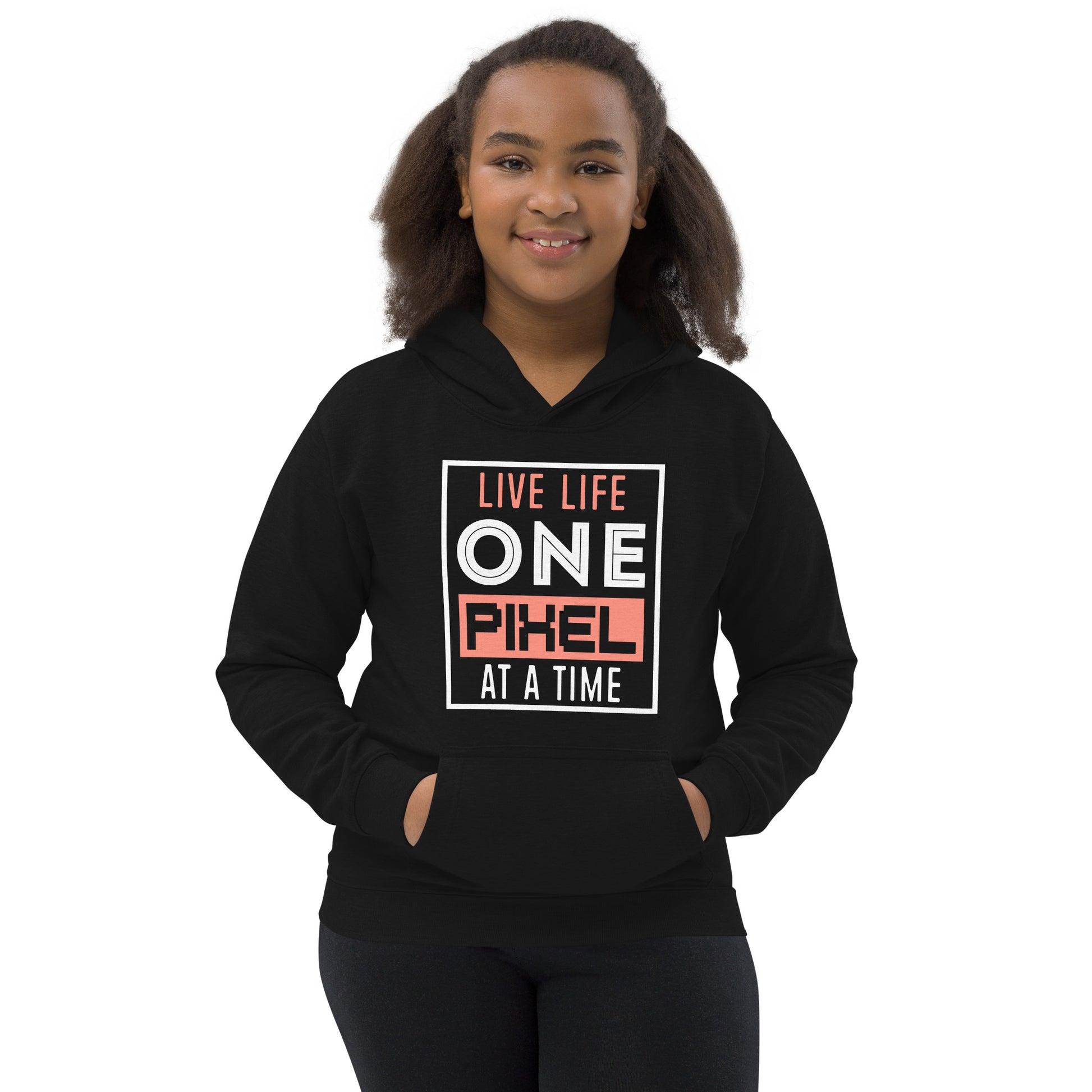 Girls Live Life One Pixel At A Time Hoodie - Pixellly