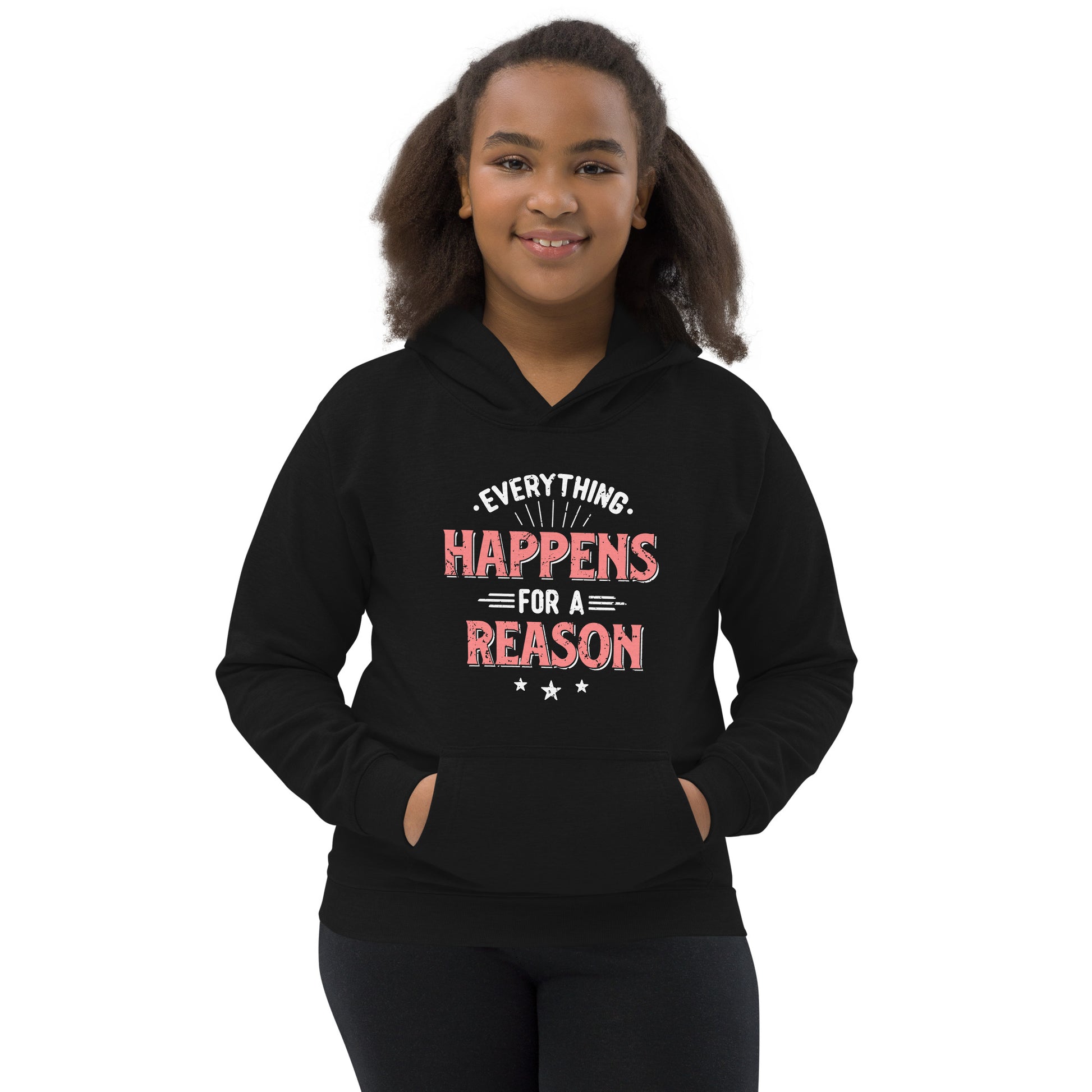 Girls Everything Happens For A Reason Hoodie - Pixellly