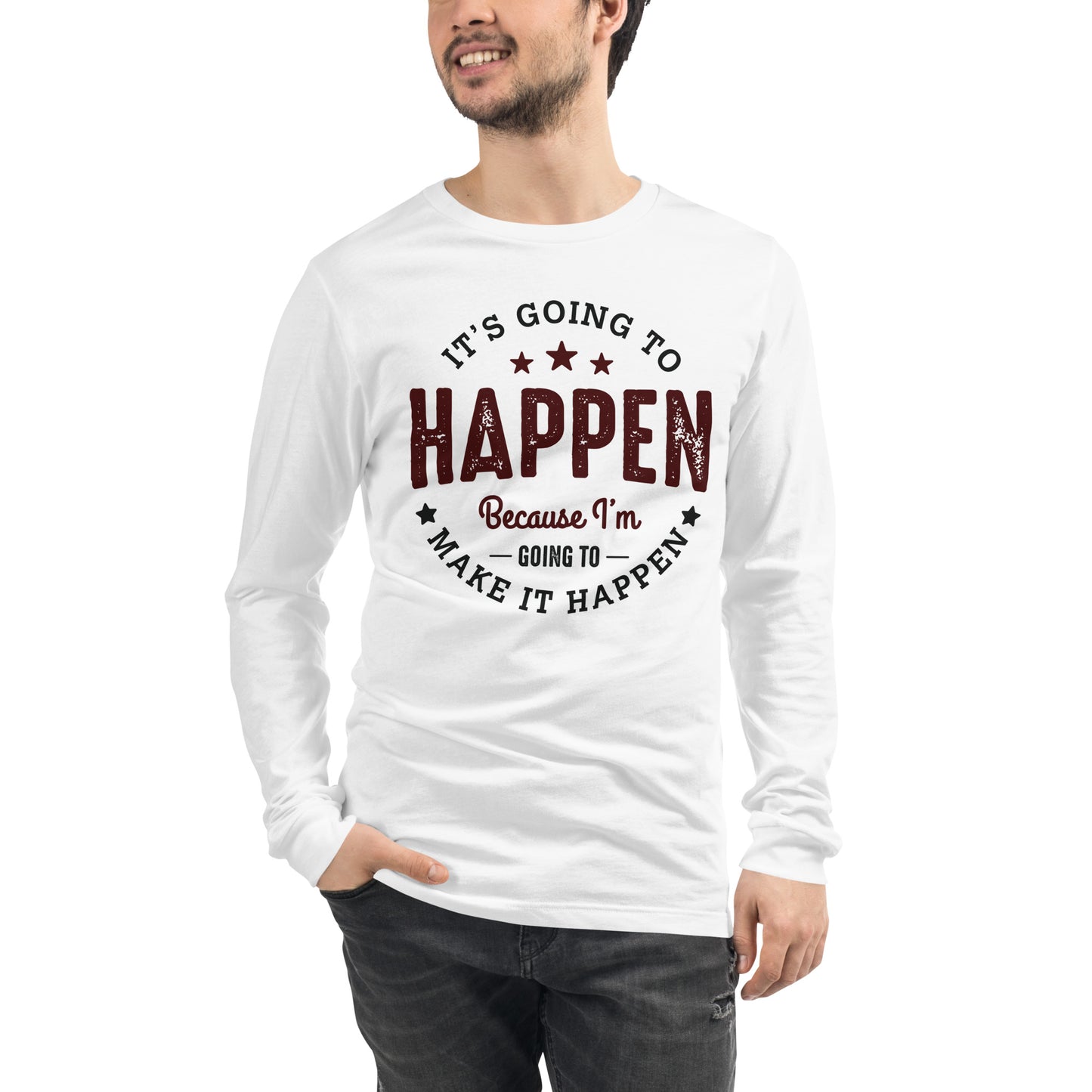 Mens It’s Going To Happen Long Sleeve Tee - Pixellly