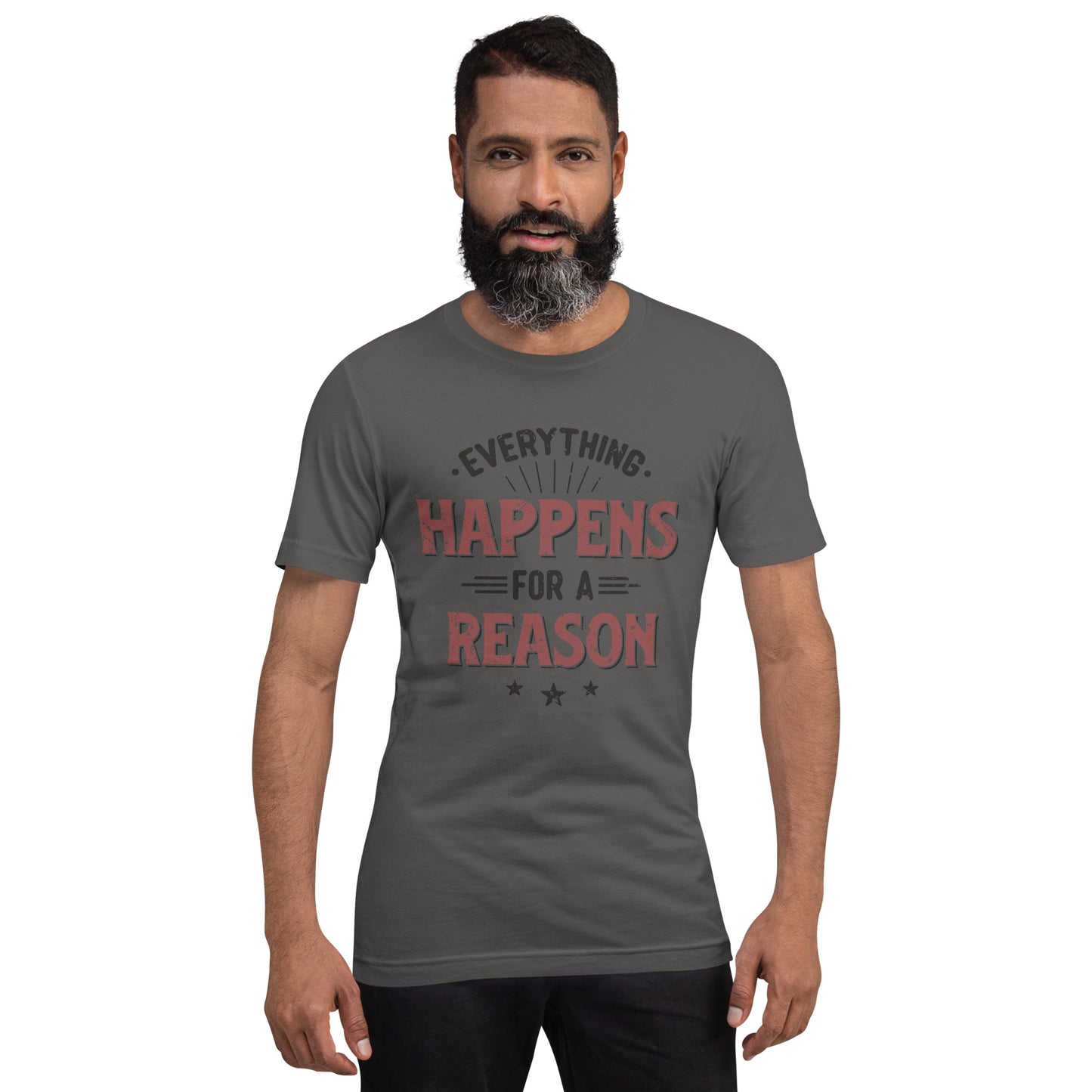 Mens Everything Happens For A Reason T-shirt - Pixellly