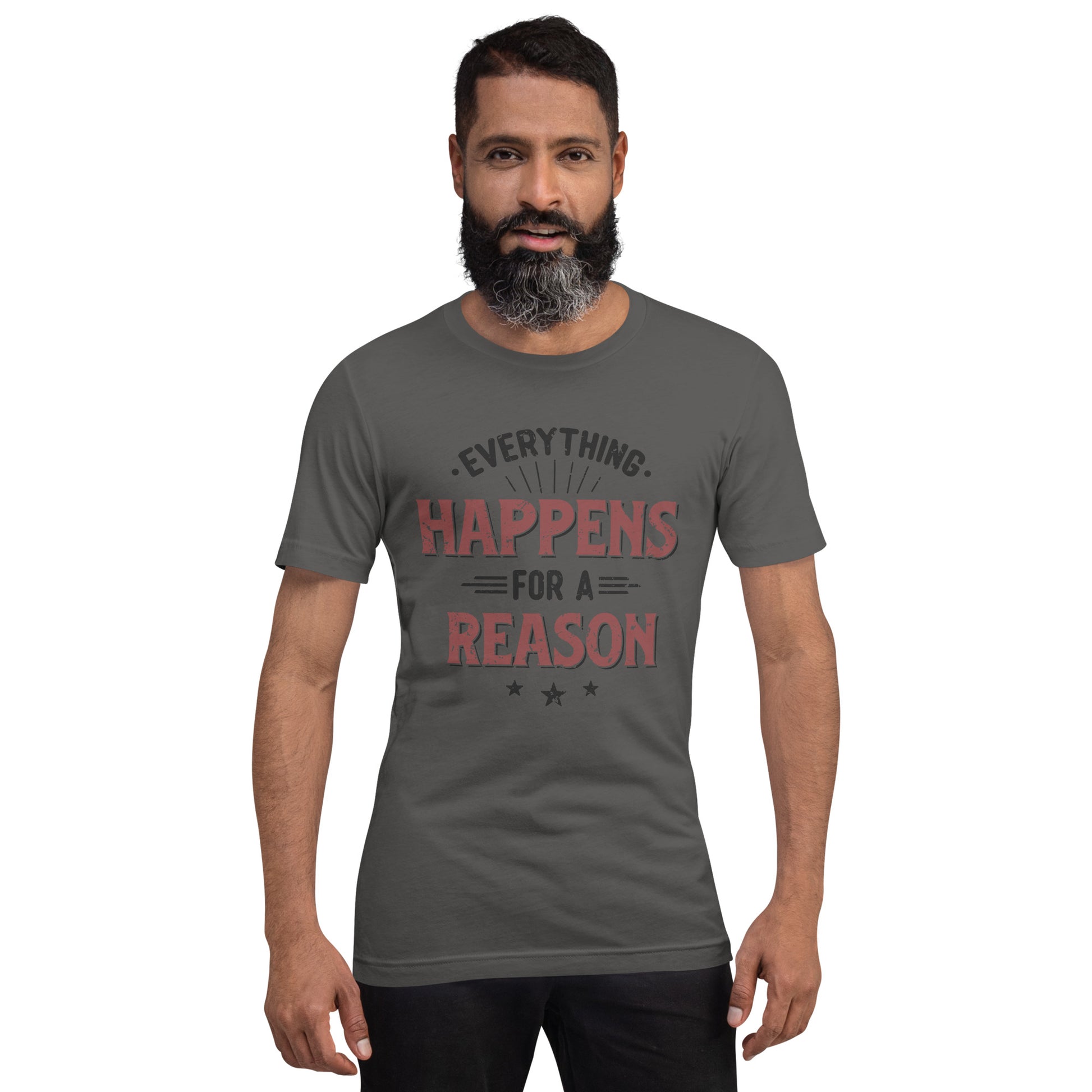 Mens Everything Happens For A Reason T-shirt - Pixellly