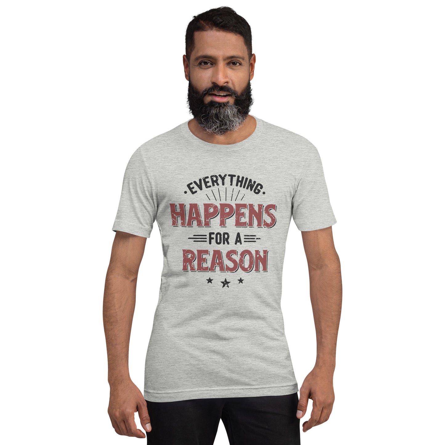 Mens Everything Happens For A Reason T-shirt - Pixellly