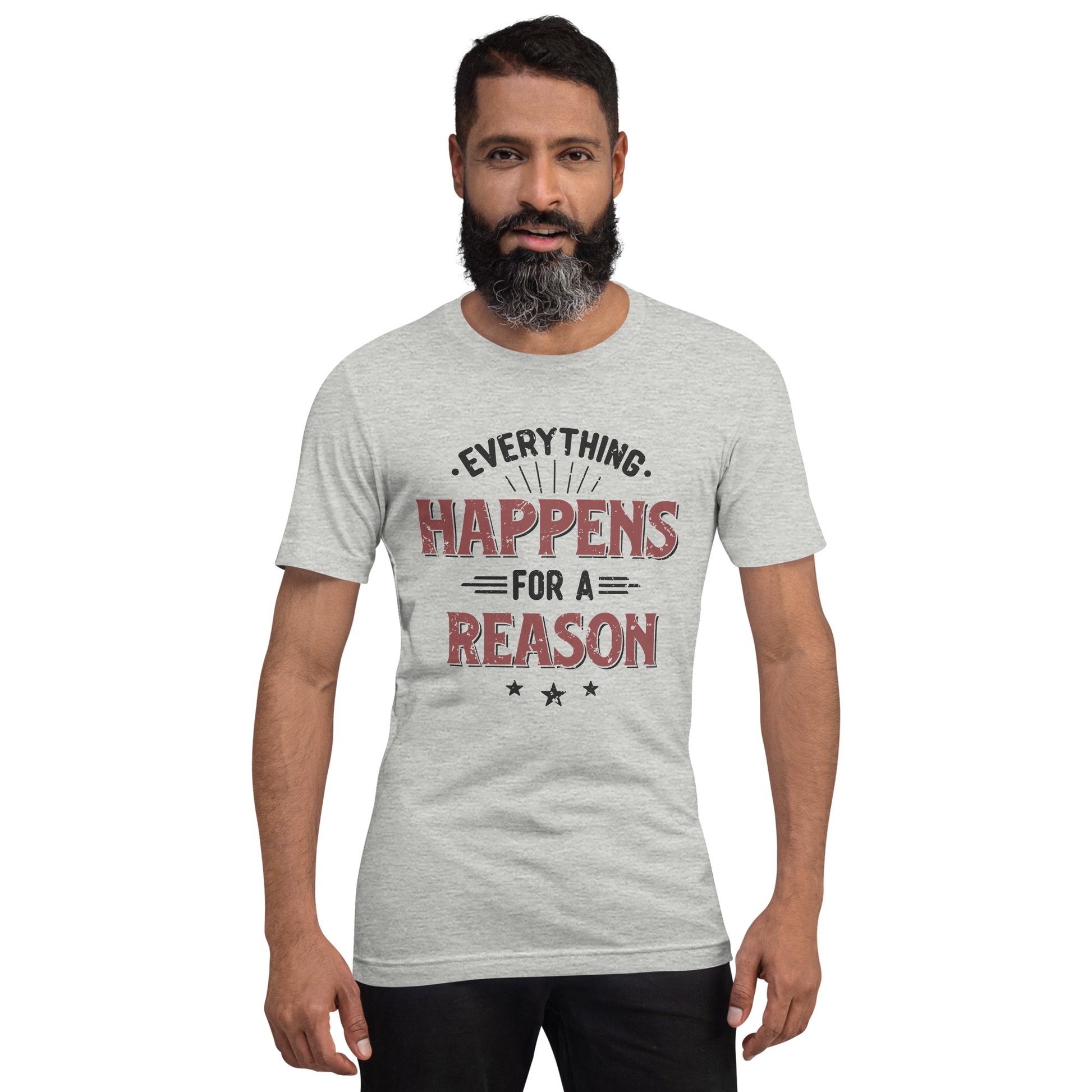 Mens Everything Happens For A Reason T-shirt - Pixellly