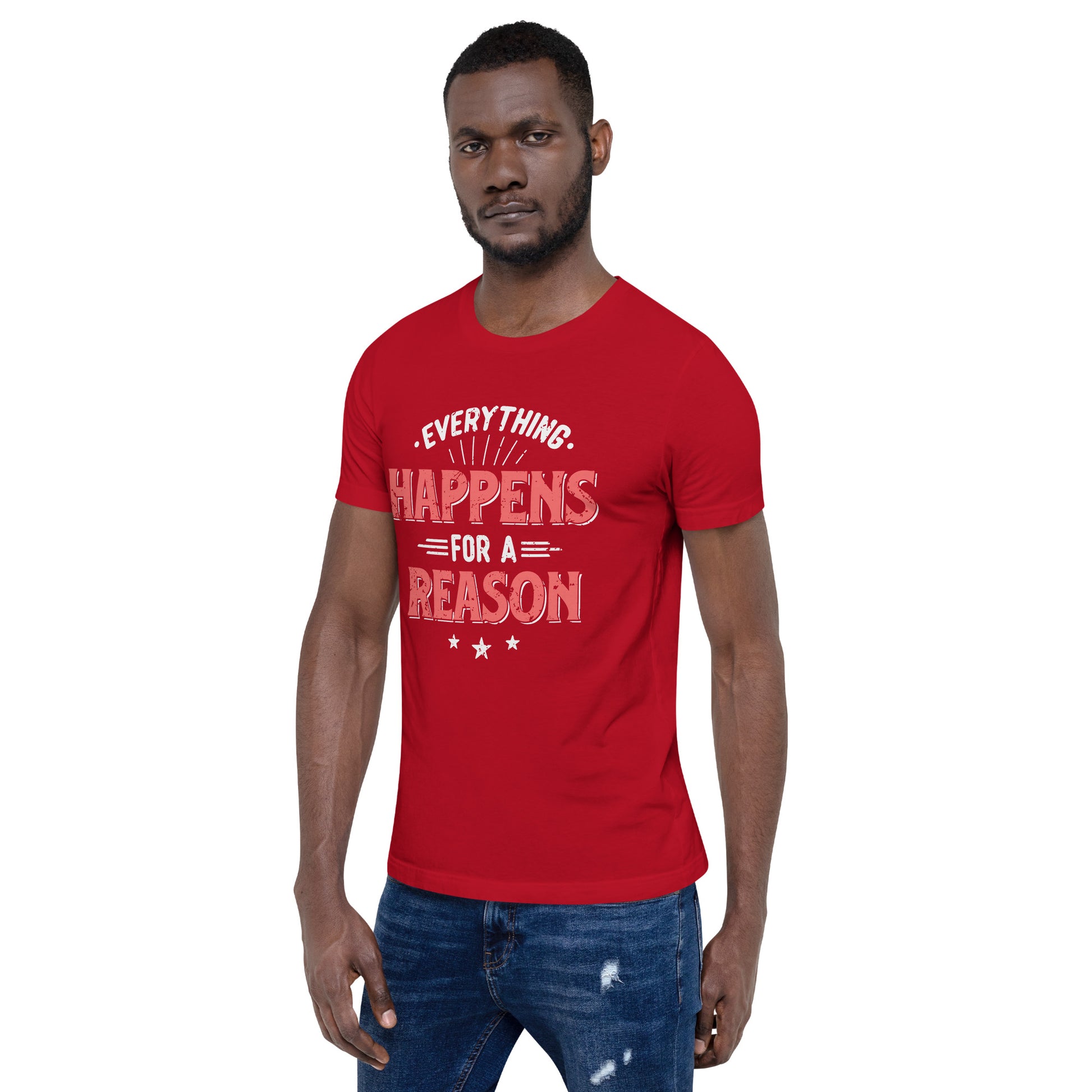 Mens Everything Happens For A Reason T-shirt - Pixellly